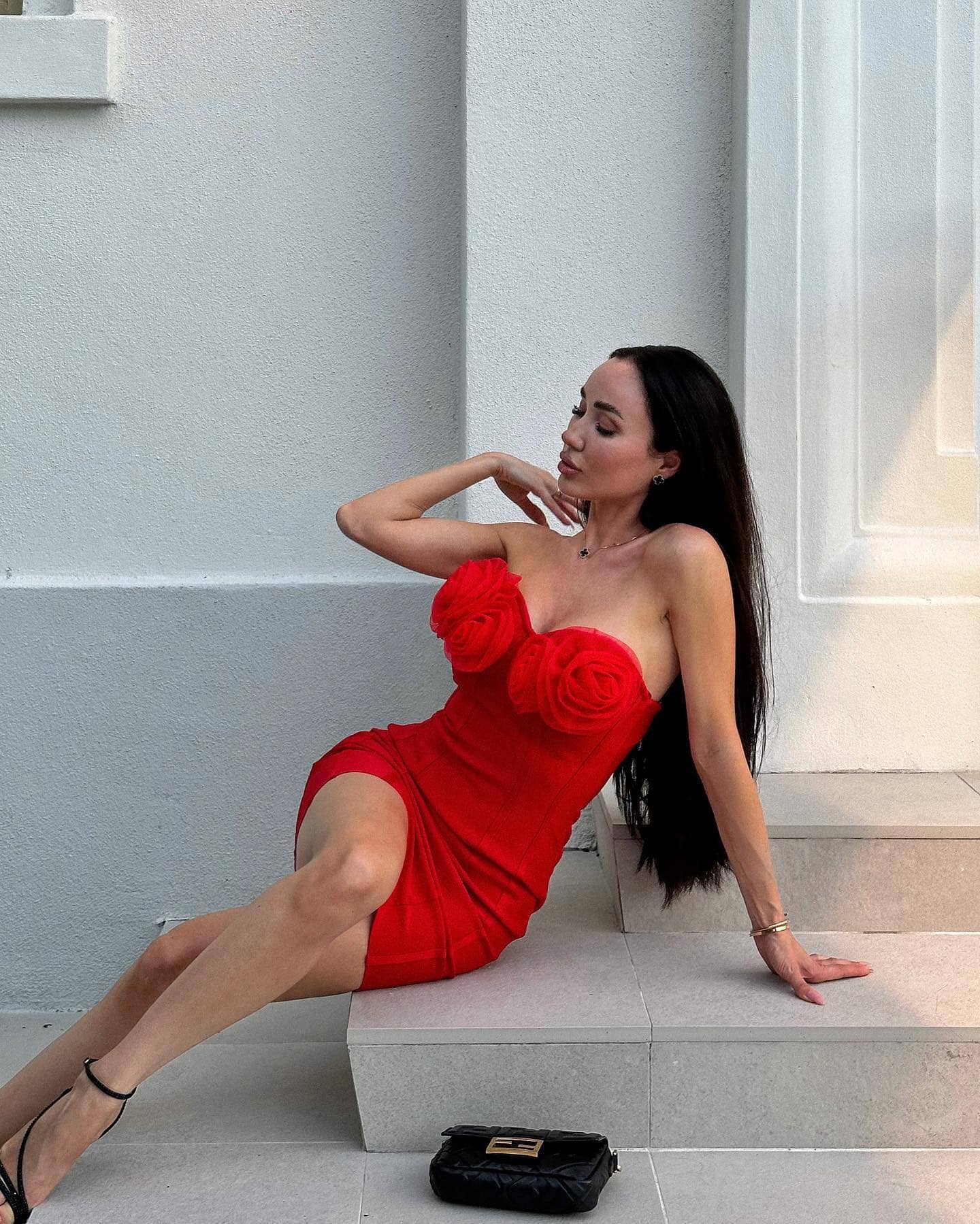 Leriella Bandage One-piece Dress-Red