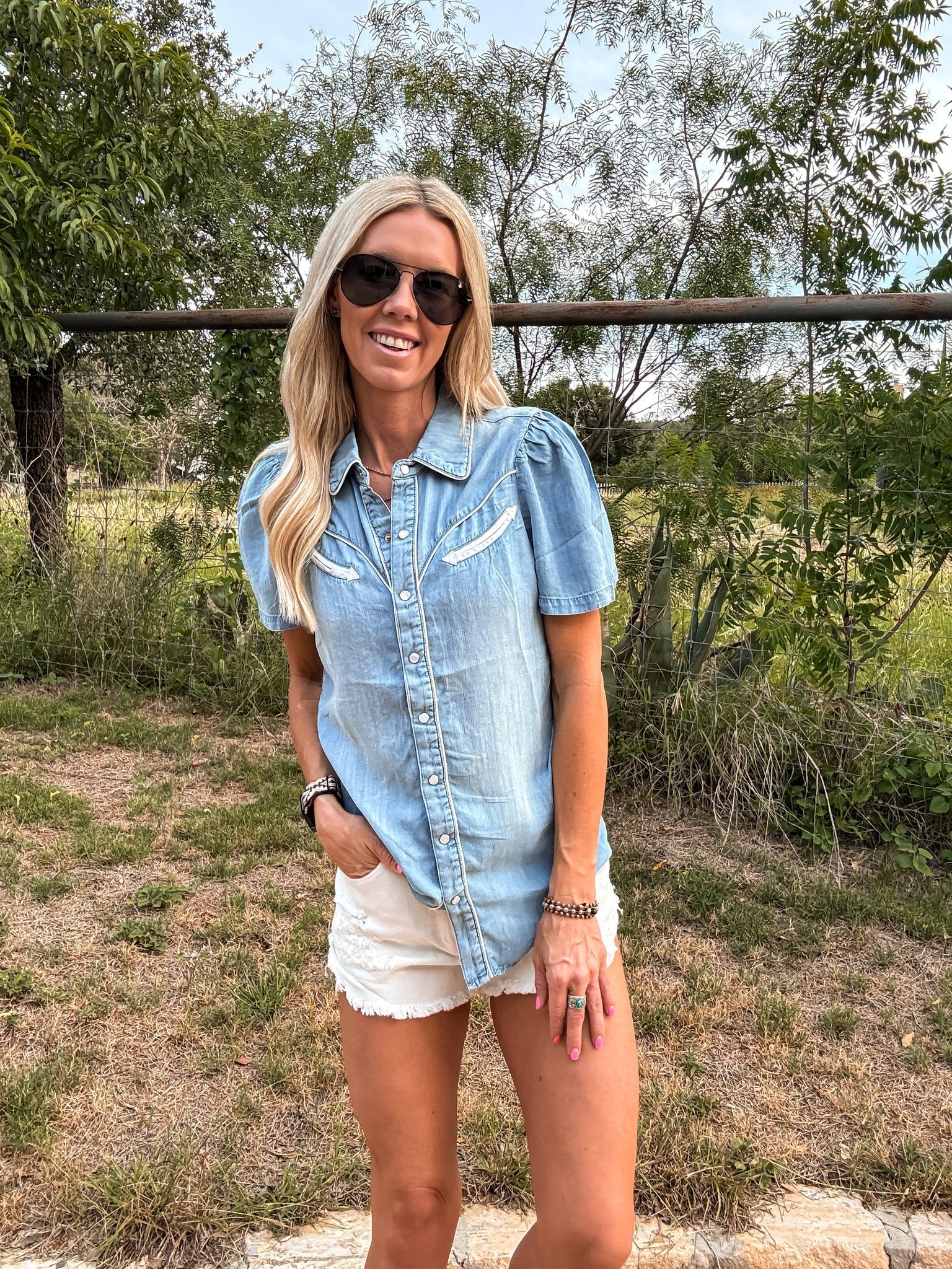 Lily - Western Button Down Shirt