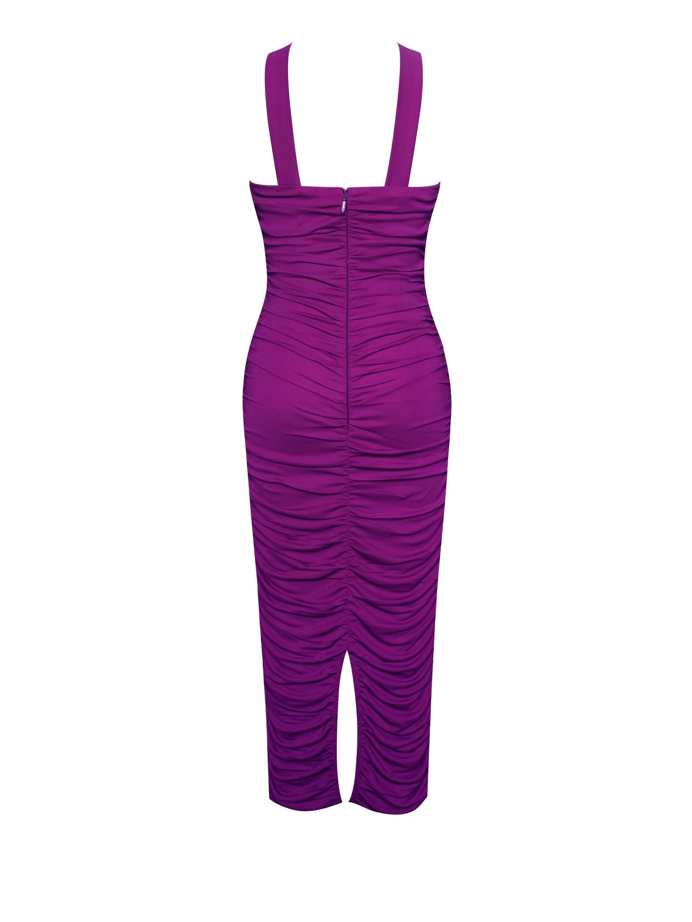 Chic Strapless Ruched Mesh Dress