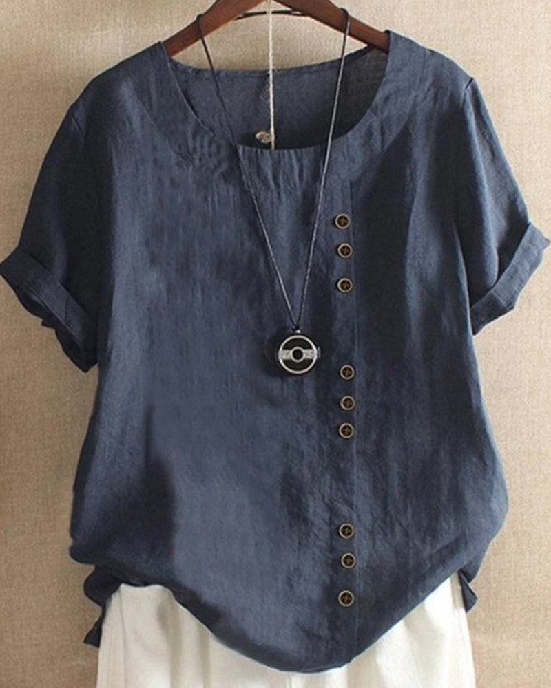 Debra - Button Detail Blouse