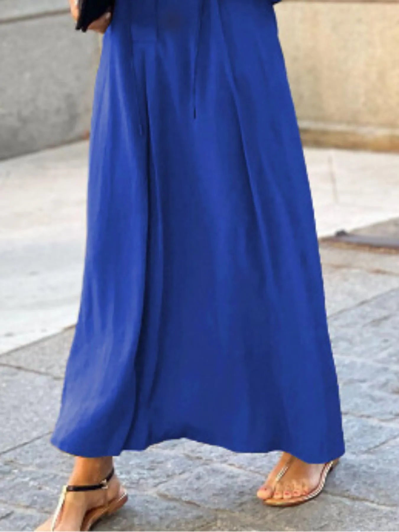 Full Size Solid Color Maxi Shirt Dress Plus Size