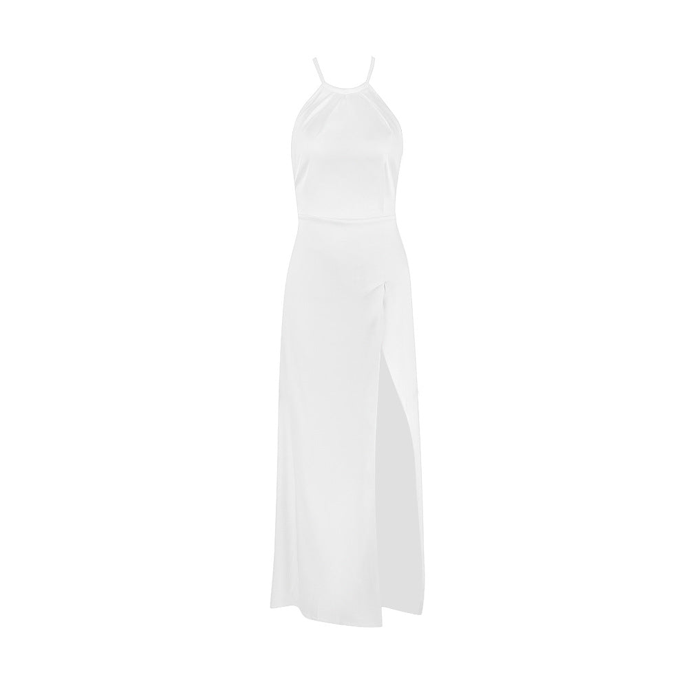 Aerilla Halter Backless Split Dress