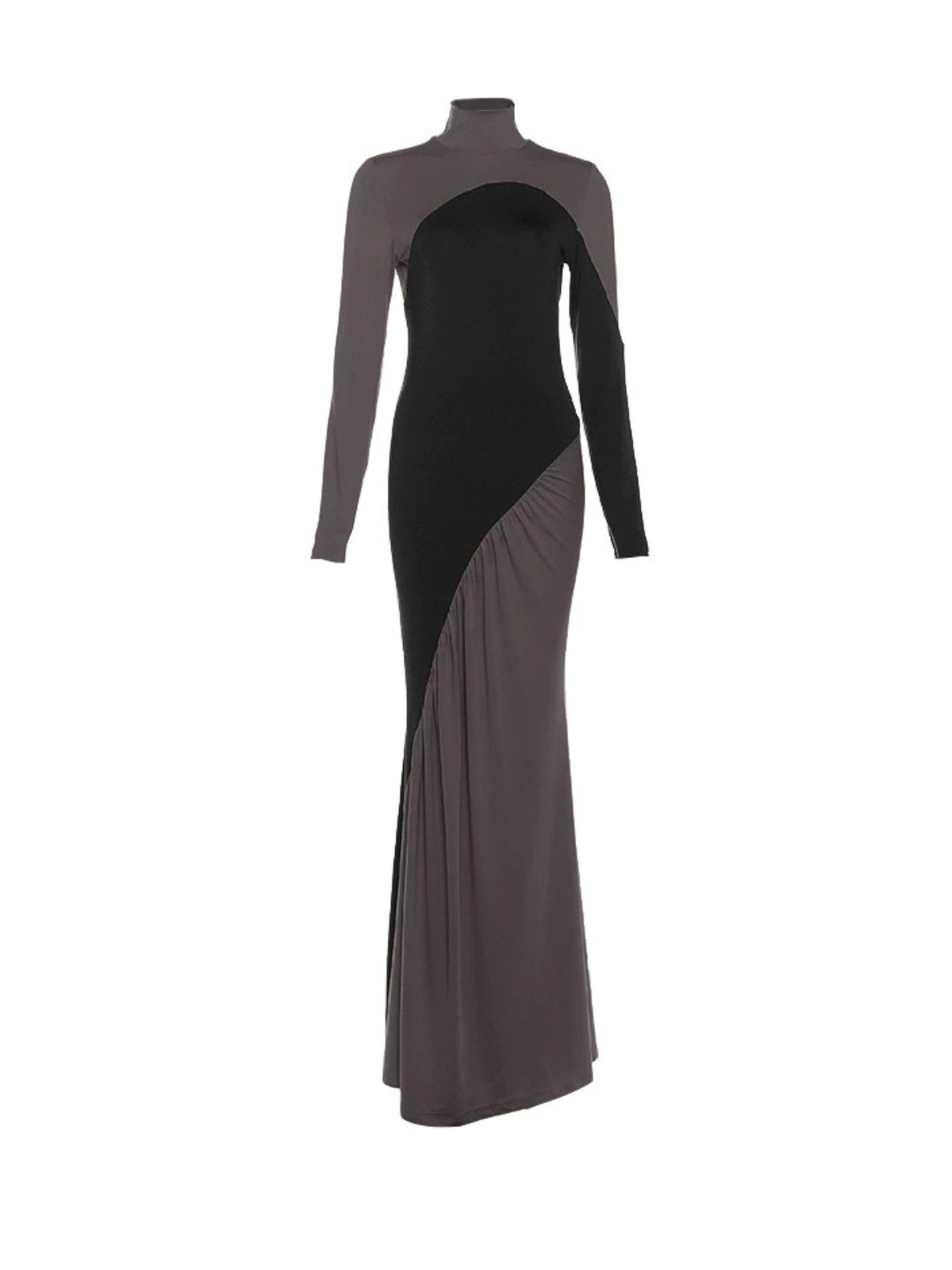 Laurice High Neck Maxi Dress In Coffee