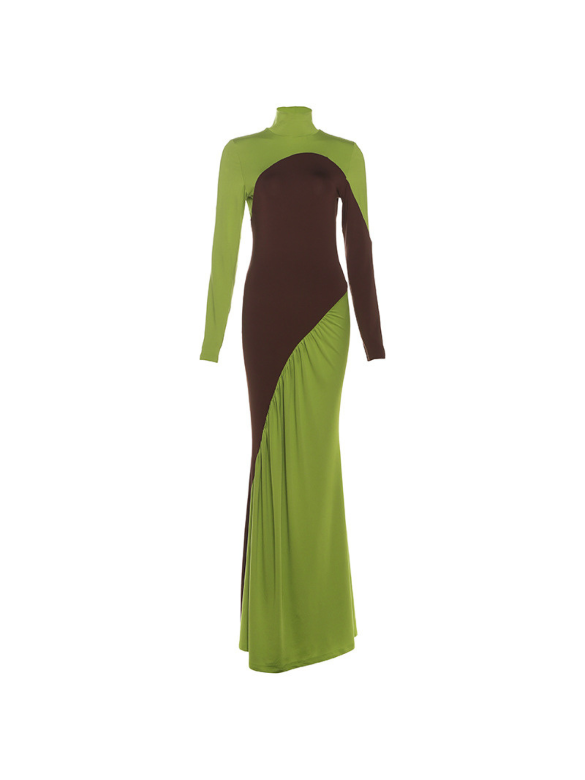 Laurice High Neck Maxi Dress In Green