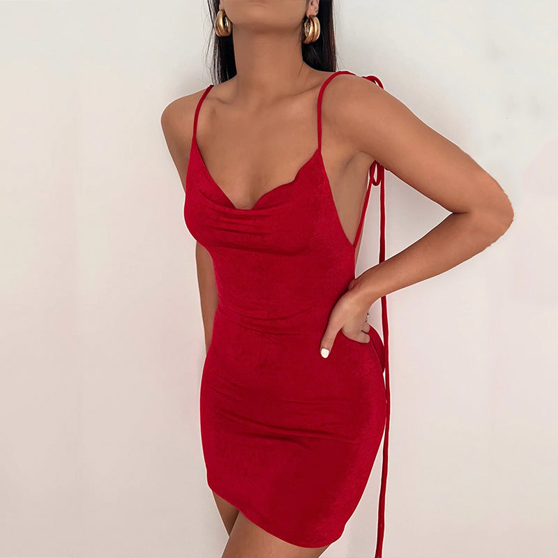 Elite Back Less Lace Fitting High Waist Dress