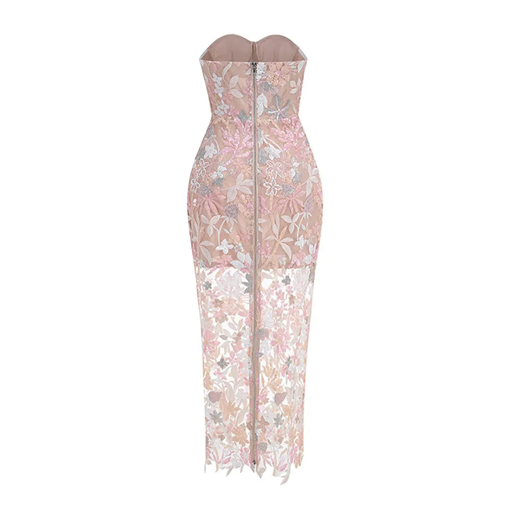 CHIC ELEGANT BACKLESS MAXI DRESS