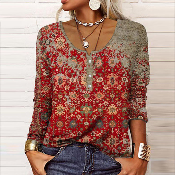 Jessica - Buttoned Long Sleeve Top