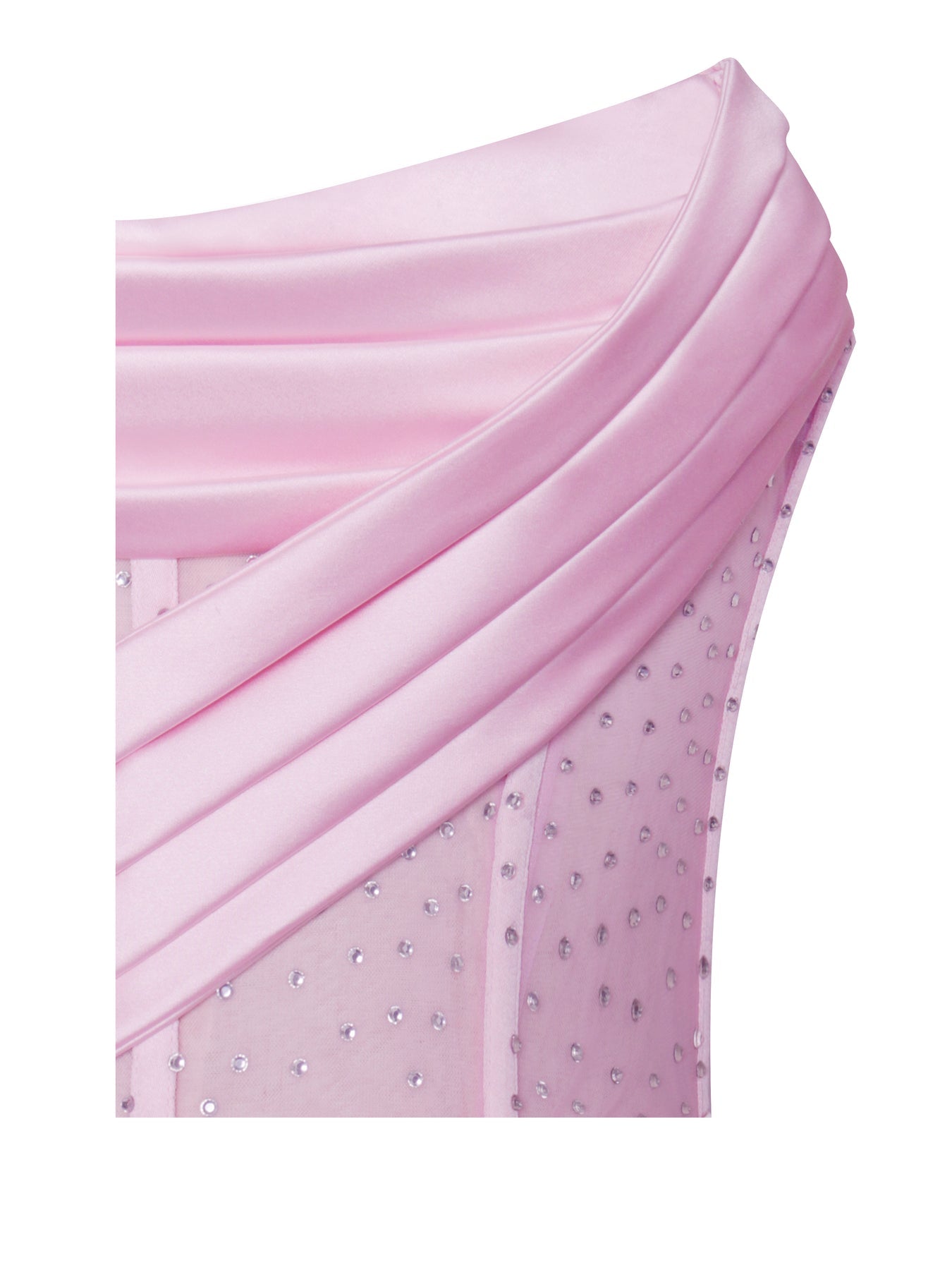 Long Evening Dress With Bra And Diamond Ironing