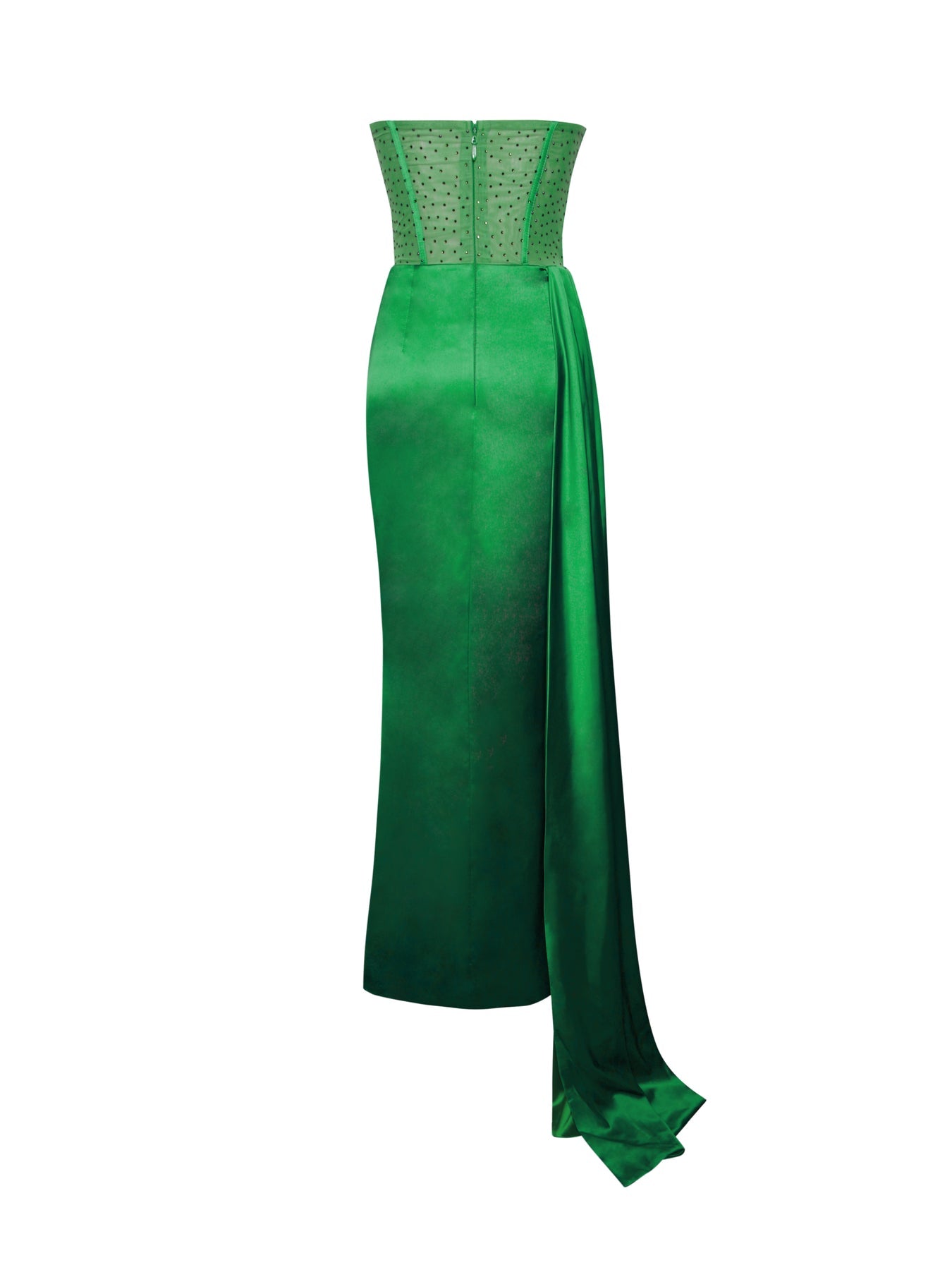 Long Evening Dress With Bra And Diamond Ironing