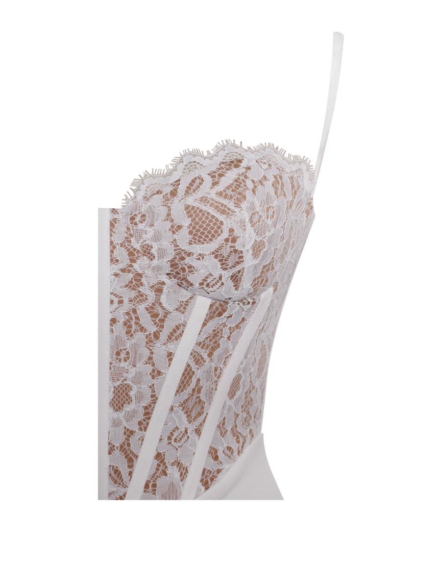 Chic Split Stitching Lace Dress