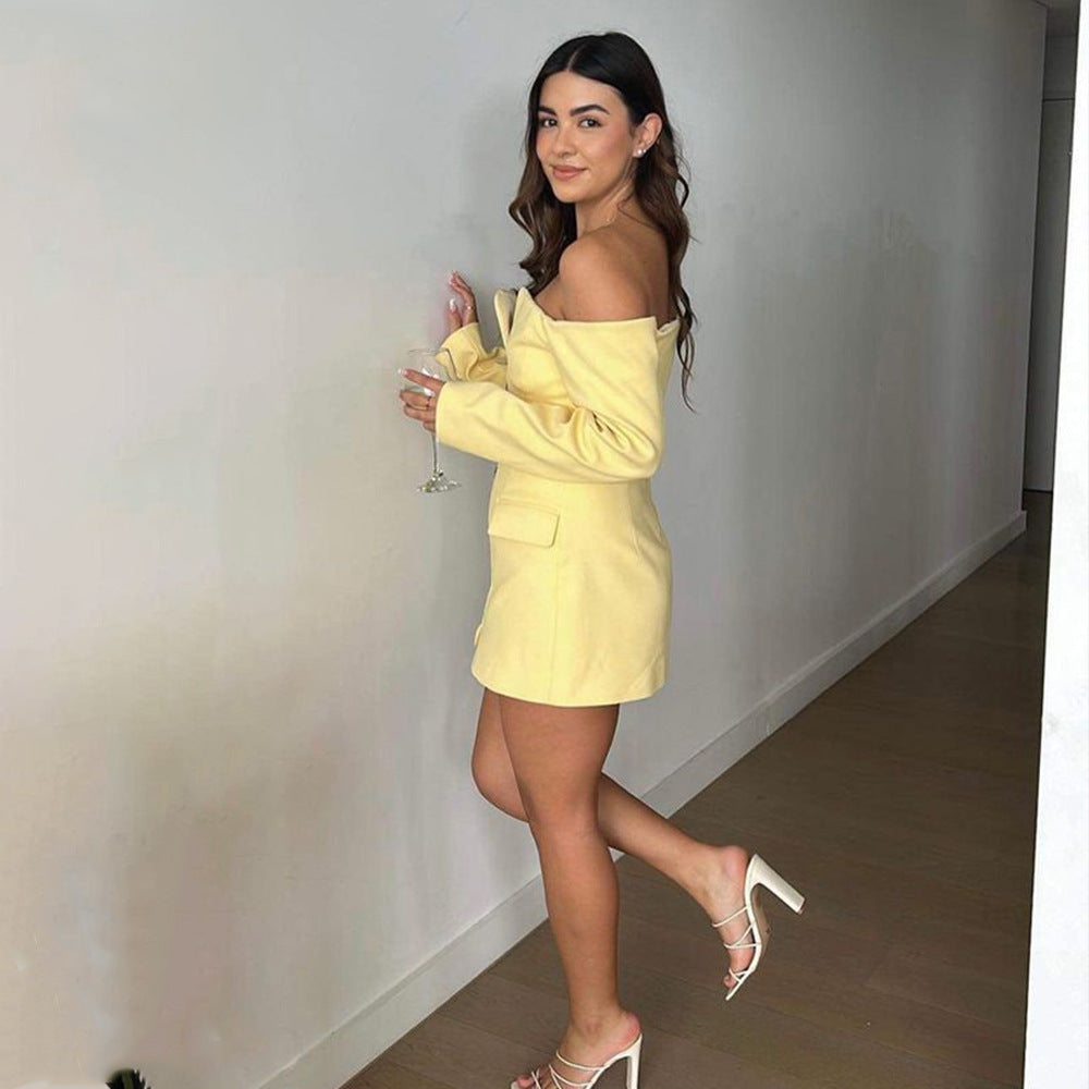 Alika Elegant Strapless Mini Celeb Dress
