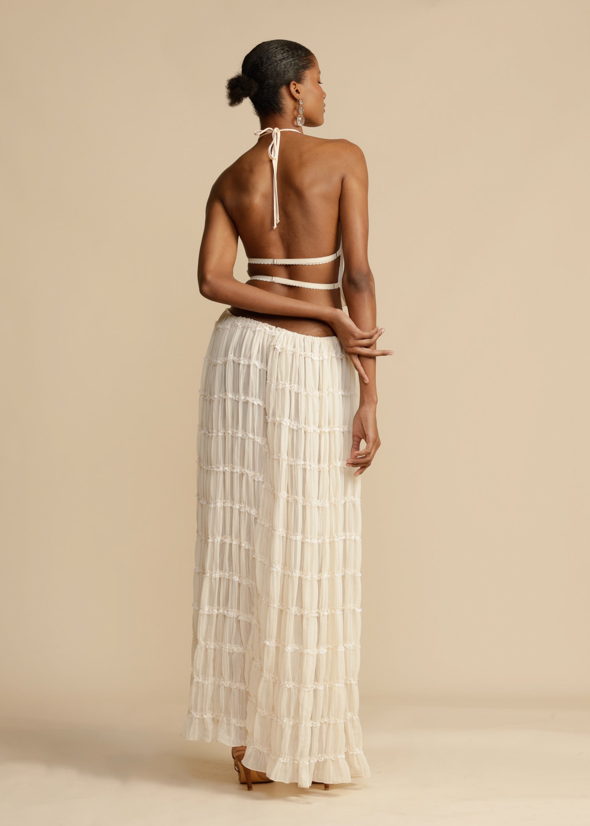 Chic Aurora Skirt and Halter Top Ensemble