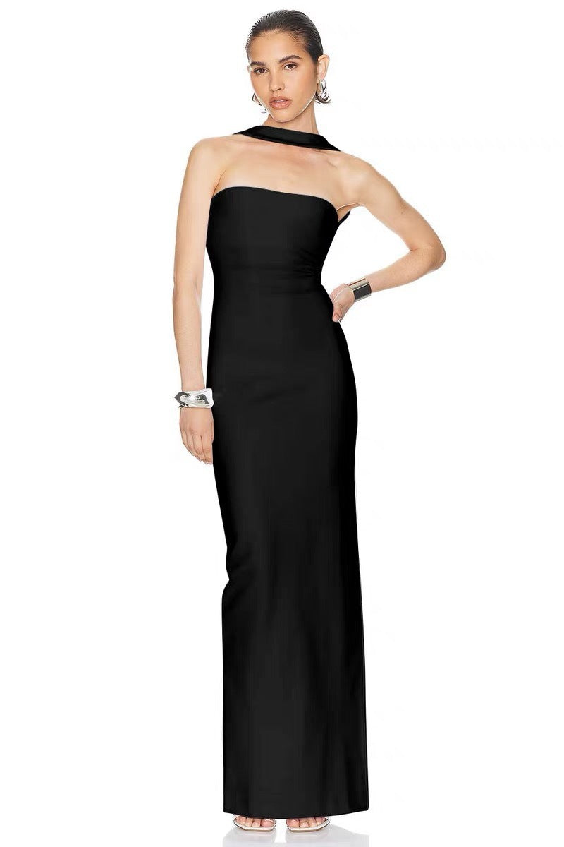 Allure Halter Backless Maxi Dress