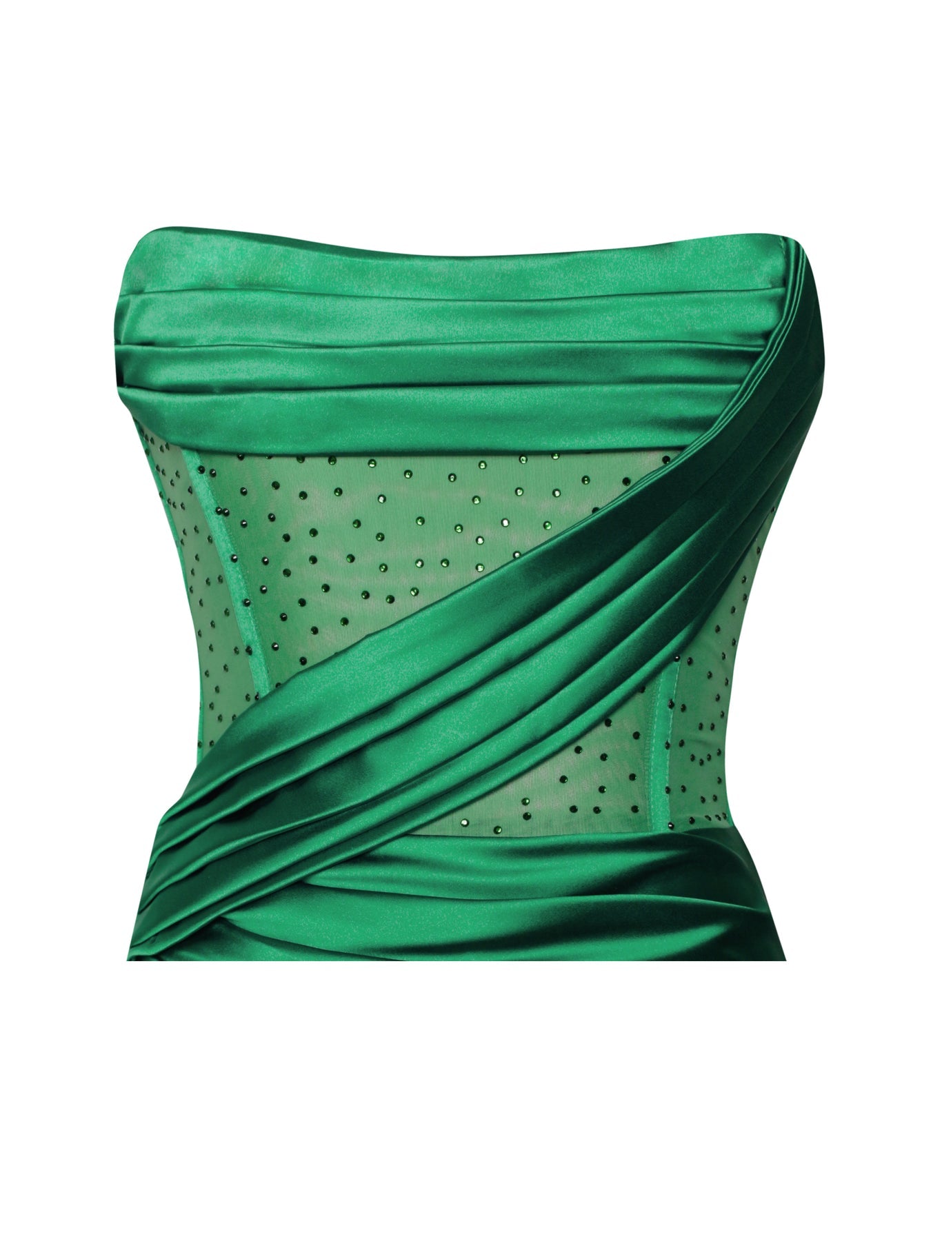Long Evening Dress With Bra And Diamond Ironing