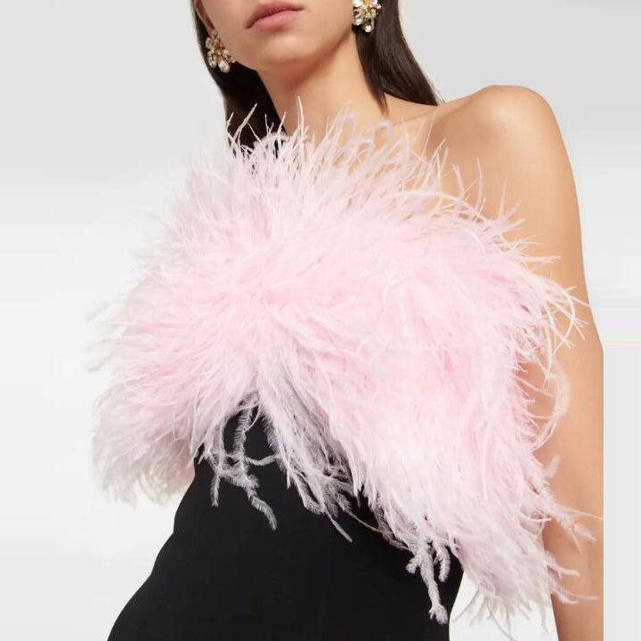 Ivari Elegant Feather Stitching Dress