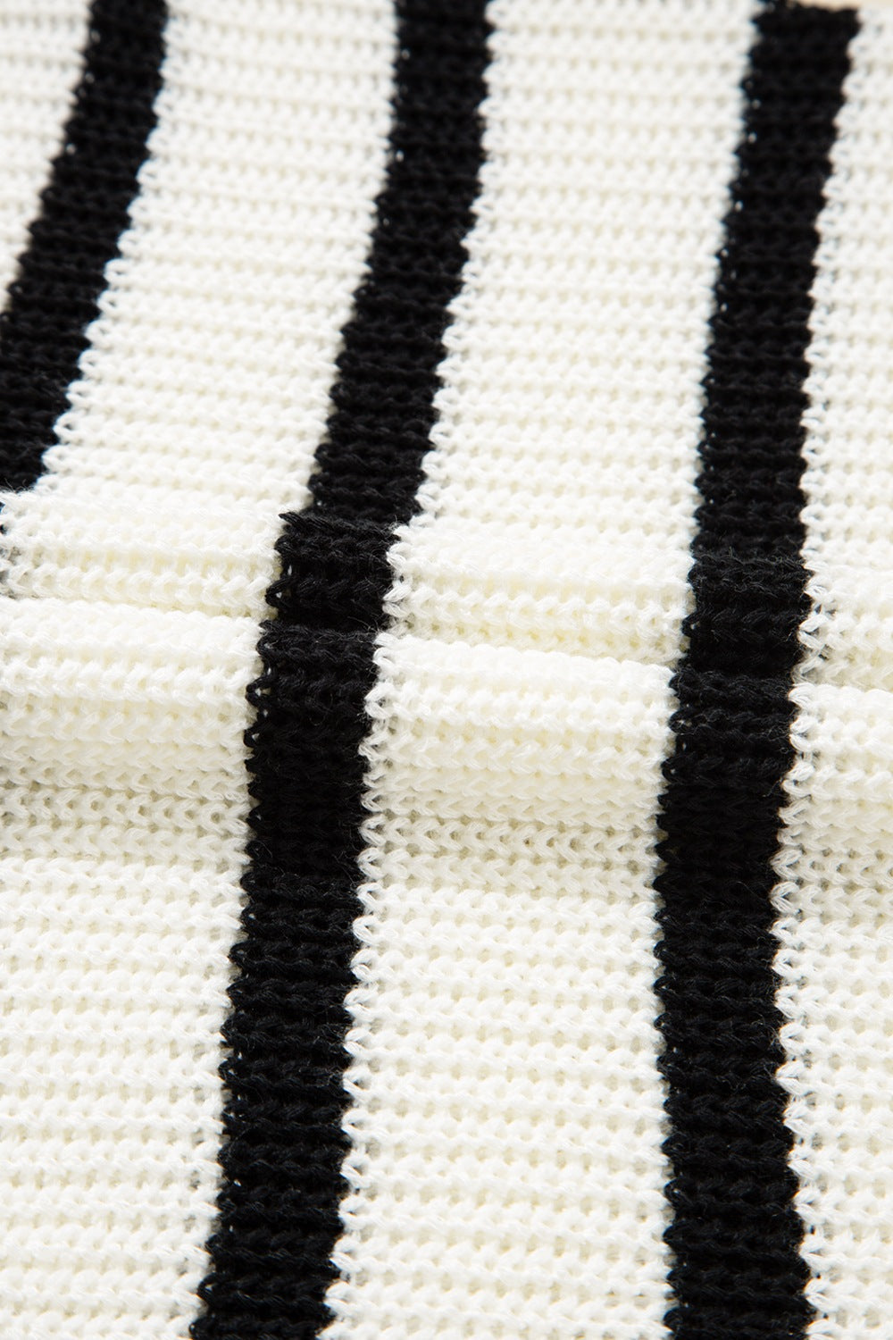 Contrast Striped Drawstring Detail Sleeveless Sweater Dress
