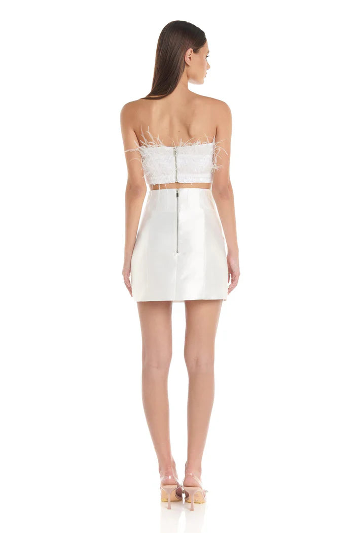 Alana Cutout Sequin White Mini Dress