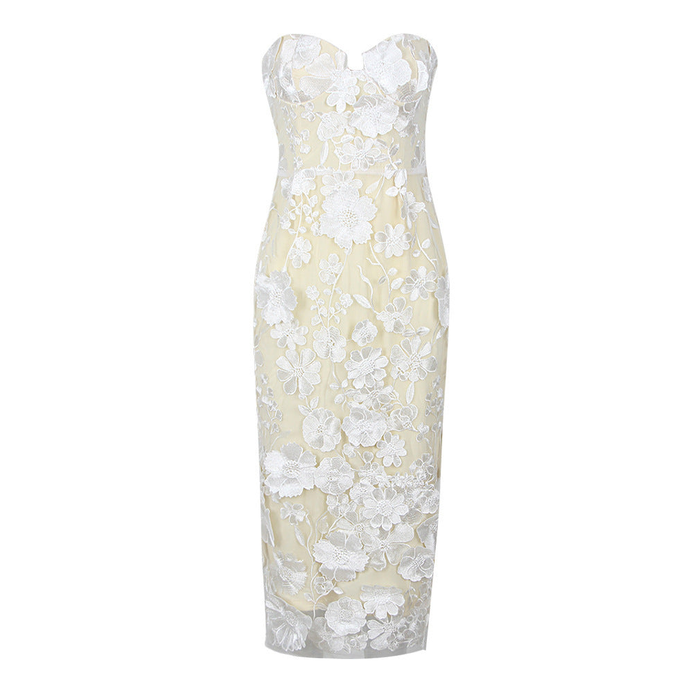 VENIKA FLOWER MESH DIVINE DRESS