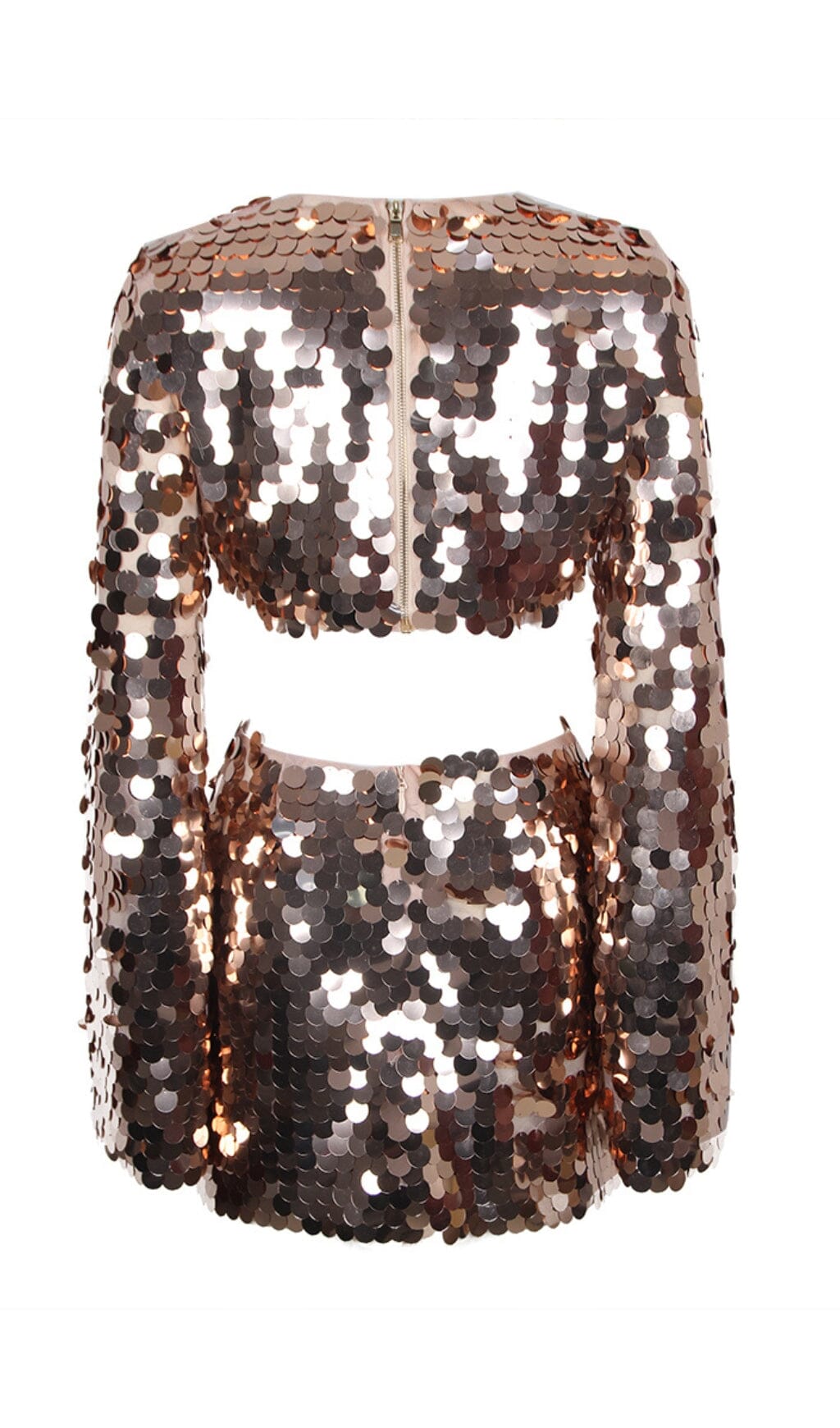 Allure Sequined Champagne Party Dress