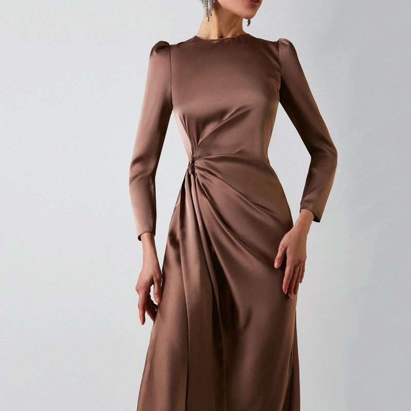Elegant Slim Dress With Irregular Hips