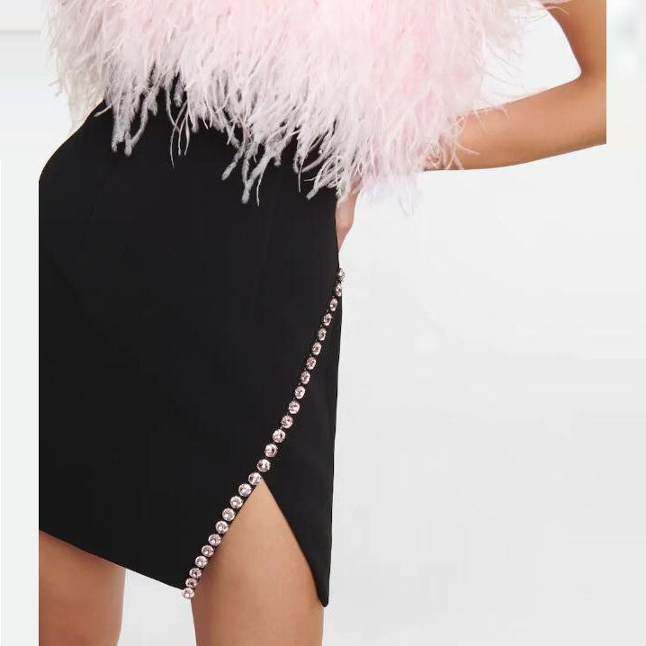 Ivari Elegant Feather Stitching Dress