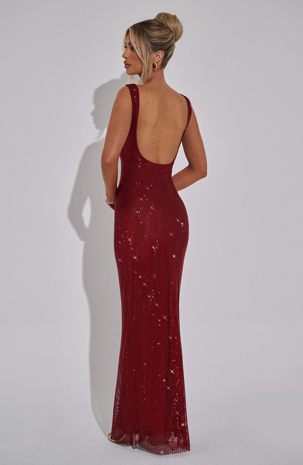 ALLURE SPARKLE MAXI DRESS-RED