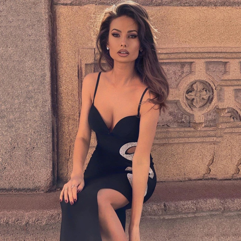 Kyla Sequin Knitted Bandage Dress