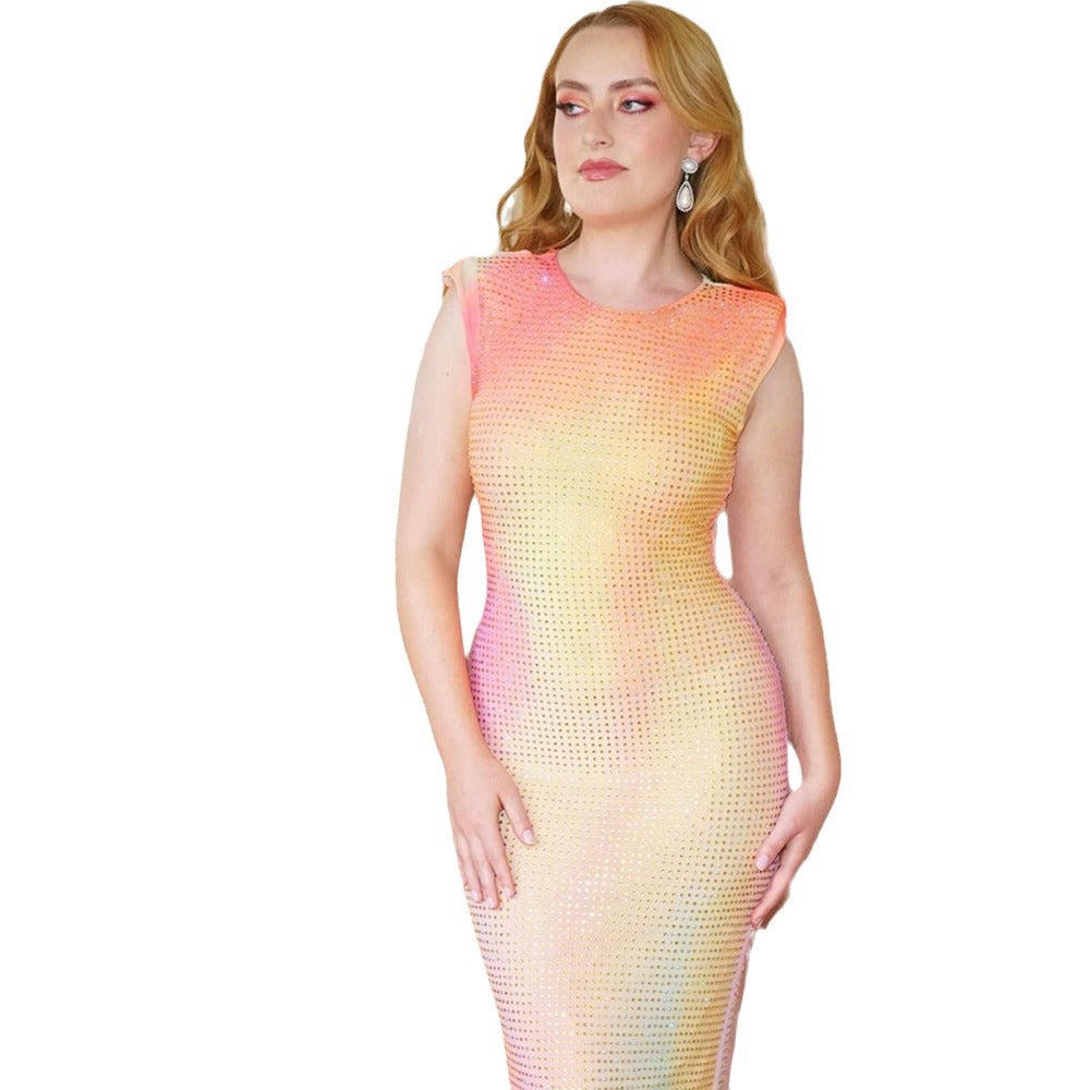 Alyia Diamond Maxi Elegant Dress