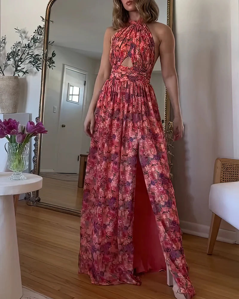 Charlotte - Halter Cut-Out Maxi Dress