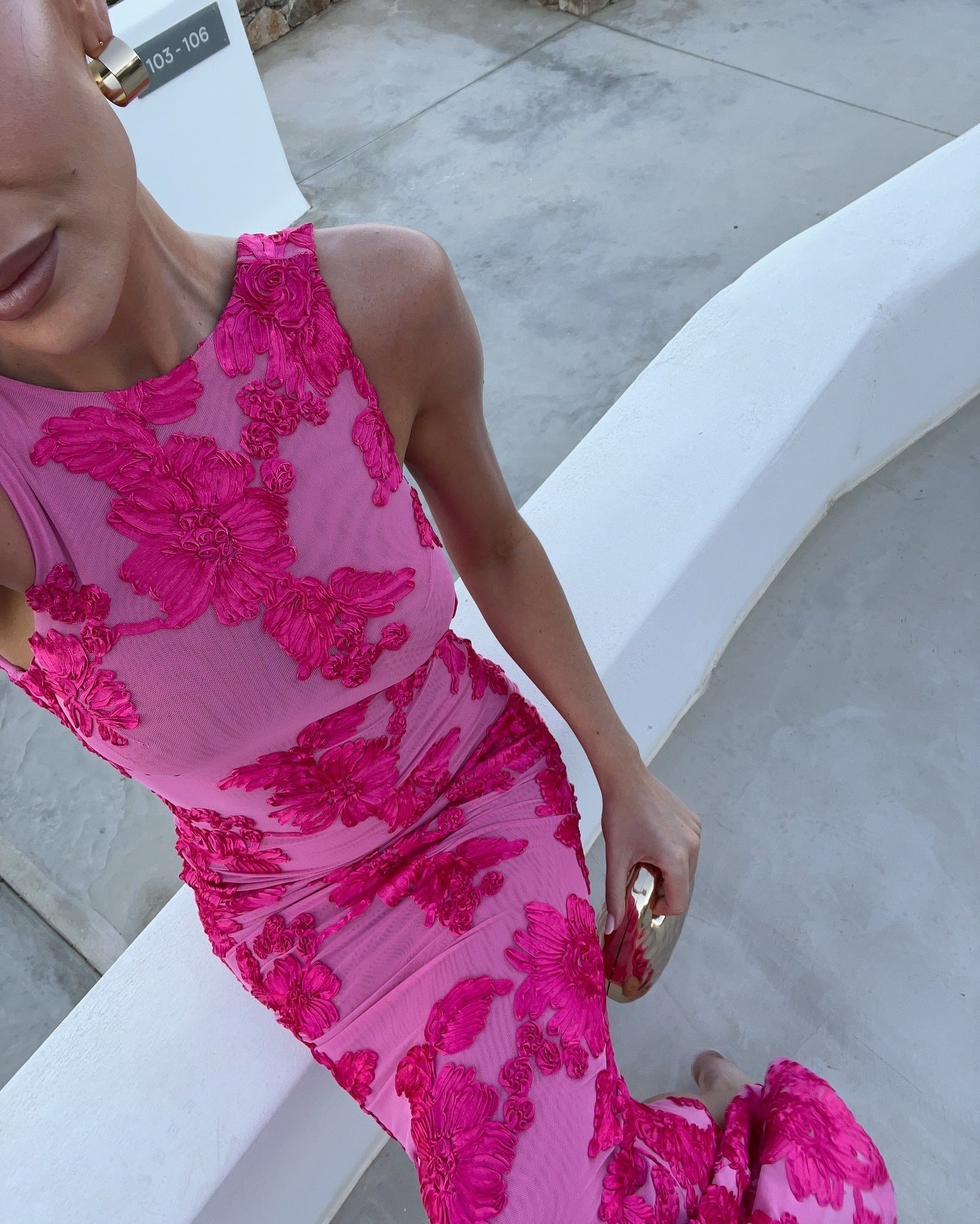 Charming Mesh Sheath Maxi Dress