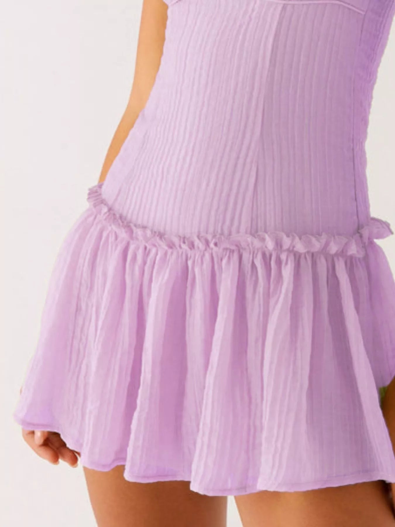 Ruffle Hem Cami Mini Dress