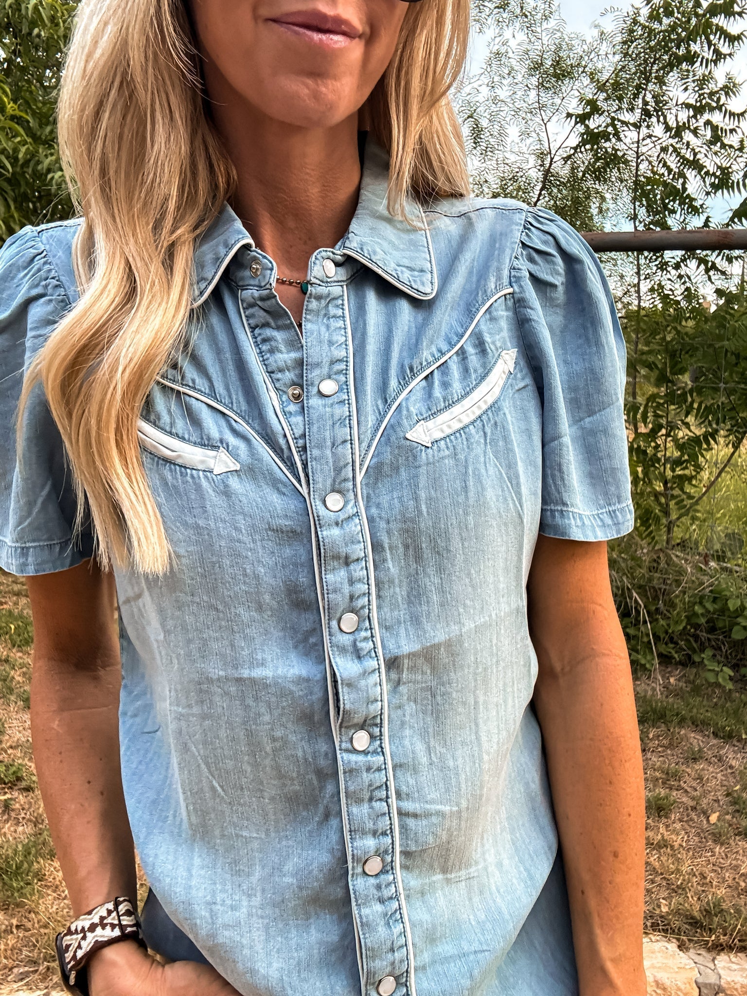 Lily - Western Button Down Shirt