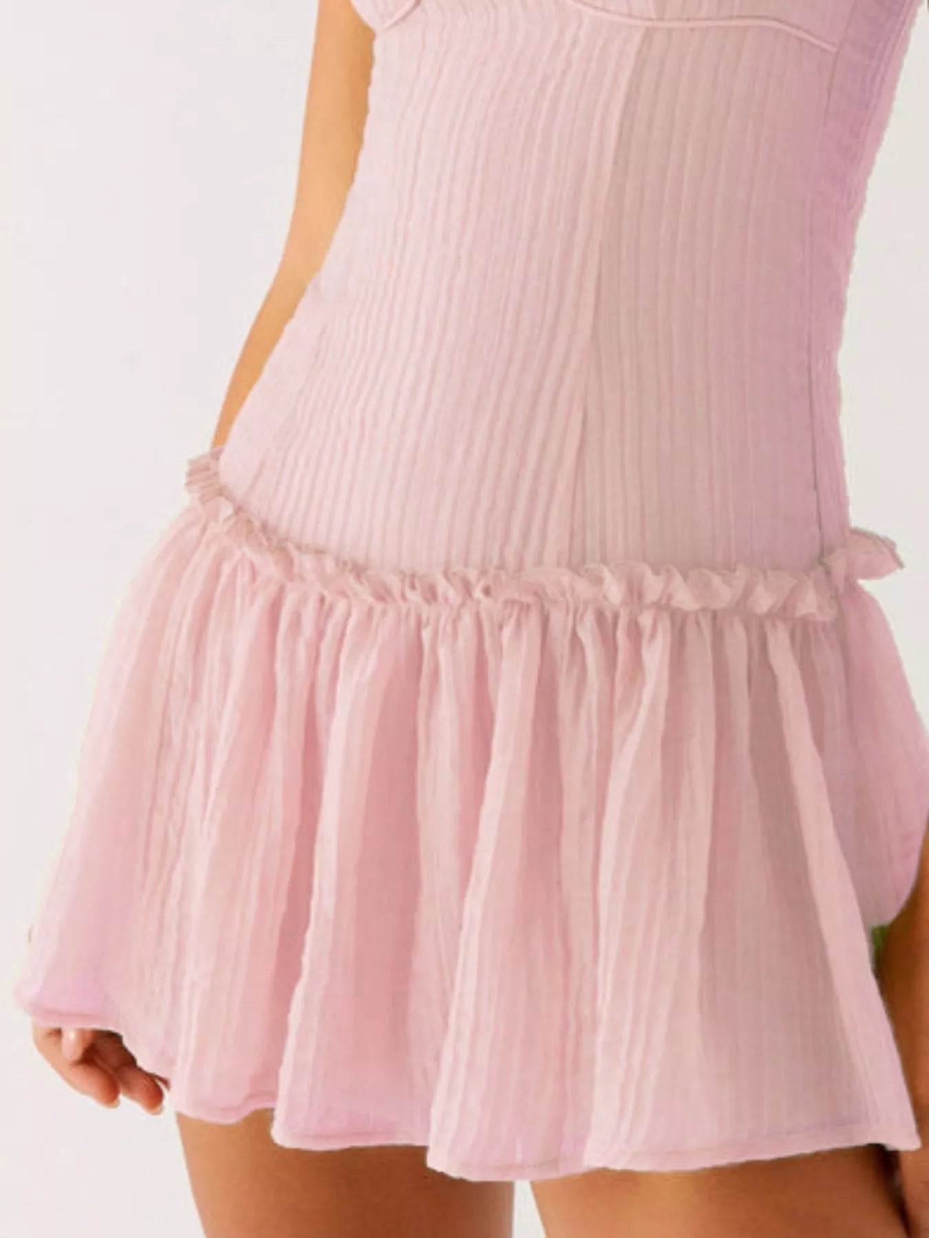 Ruffle Hem Cami Mini Dress