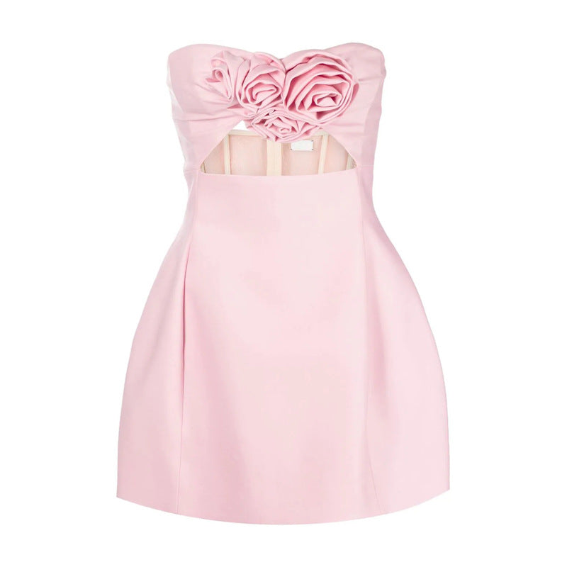 Rehinna Pink Floral Mini Dress