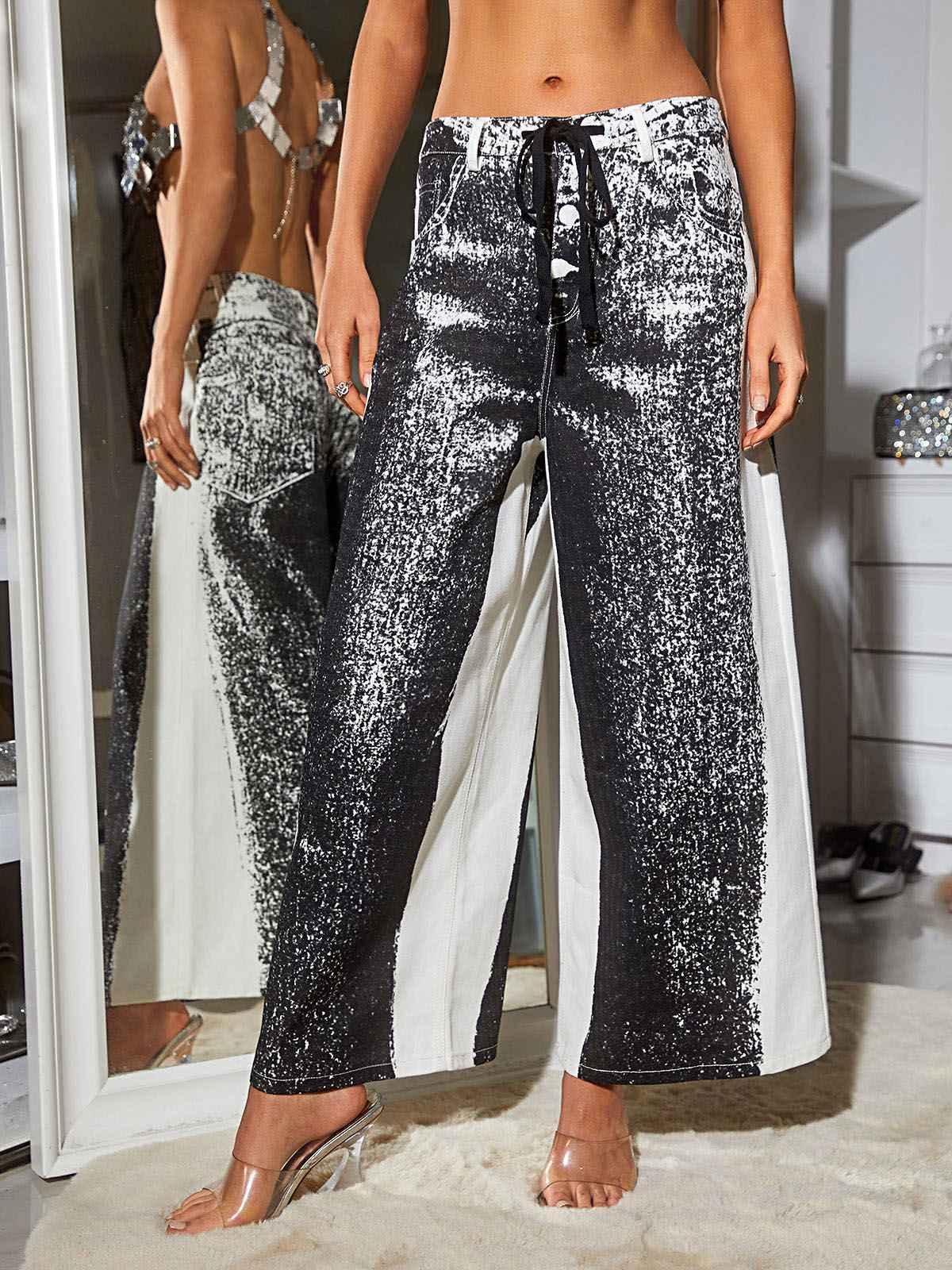 Anona Denim Pants displayed casually, illustrating their versatility for various outfits and occasions.