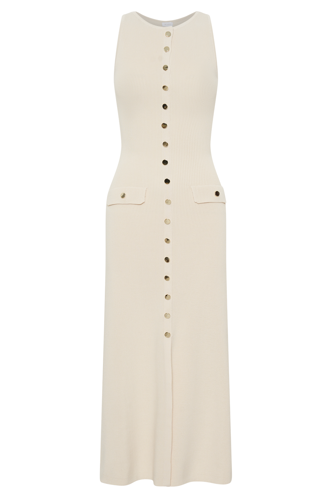 Chic Buttoned Knit Dress