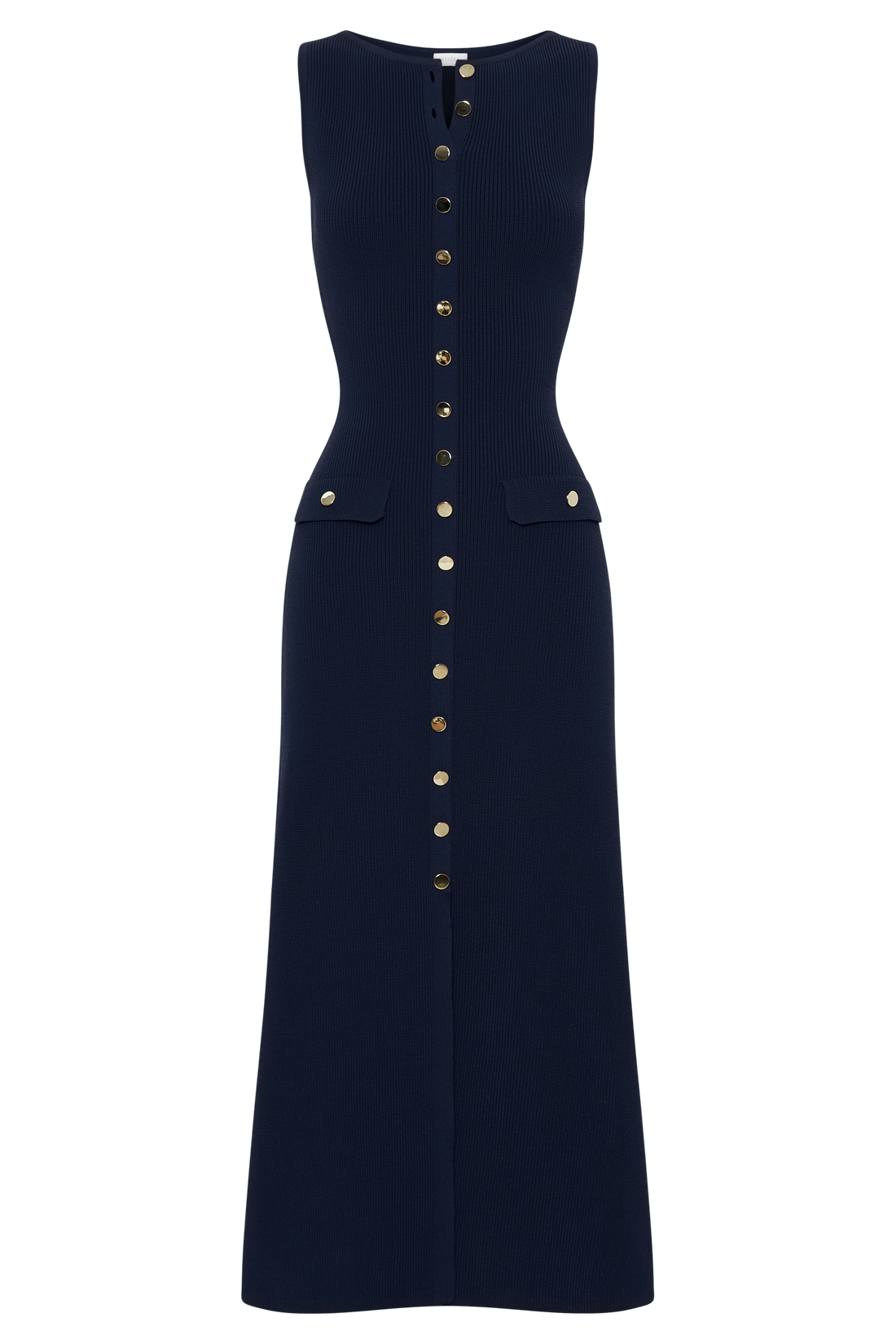 Chic Buttoned Knit Dress