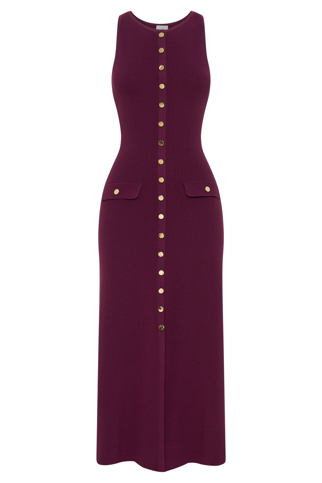 Chic Buttoned Knit Dress