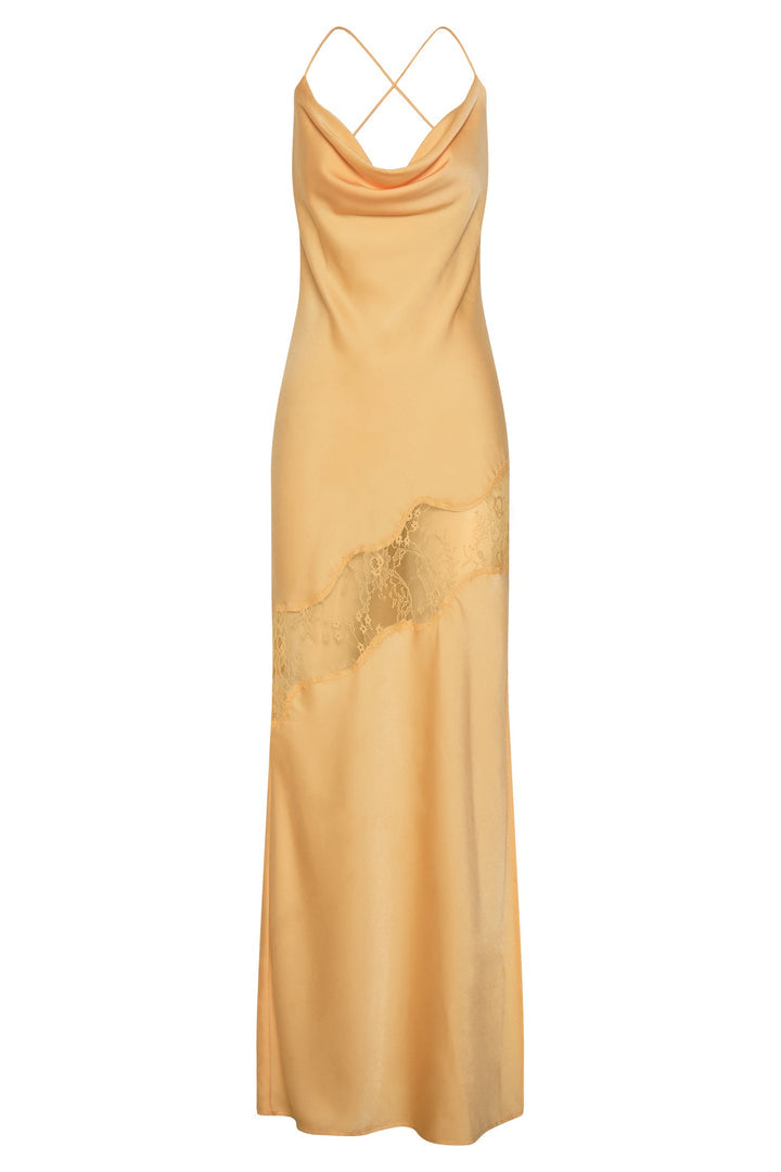 Elegant Halter Backless Satin Dress