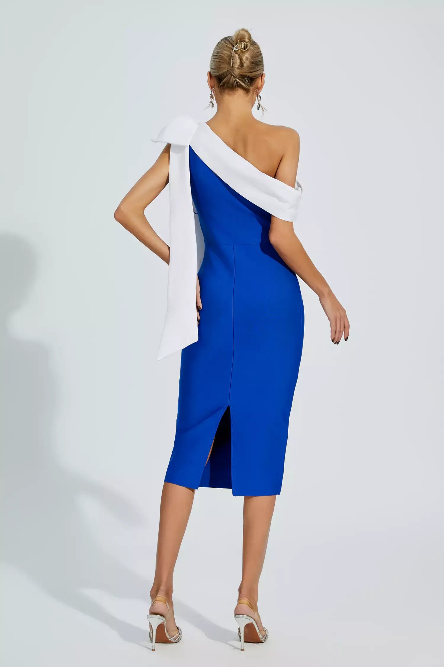 Alyia One shoulder Bow Bandage Dress