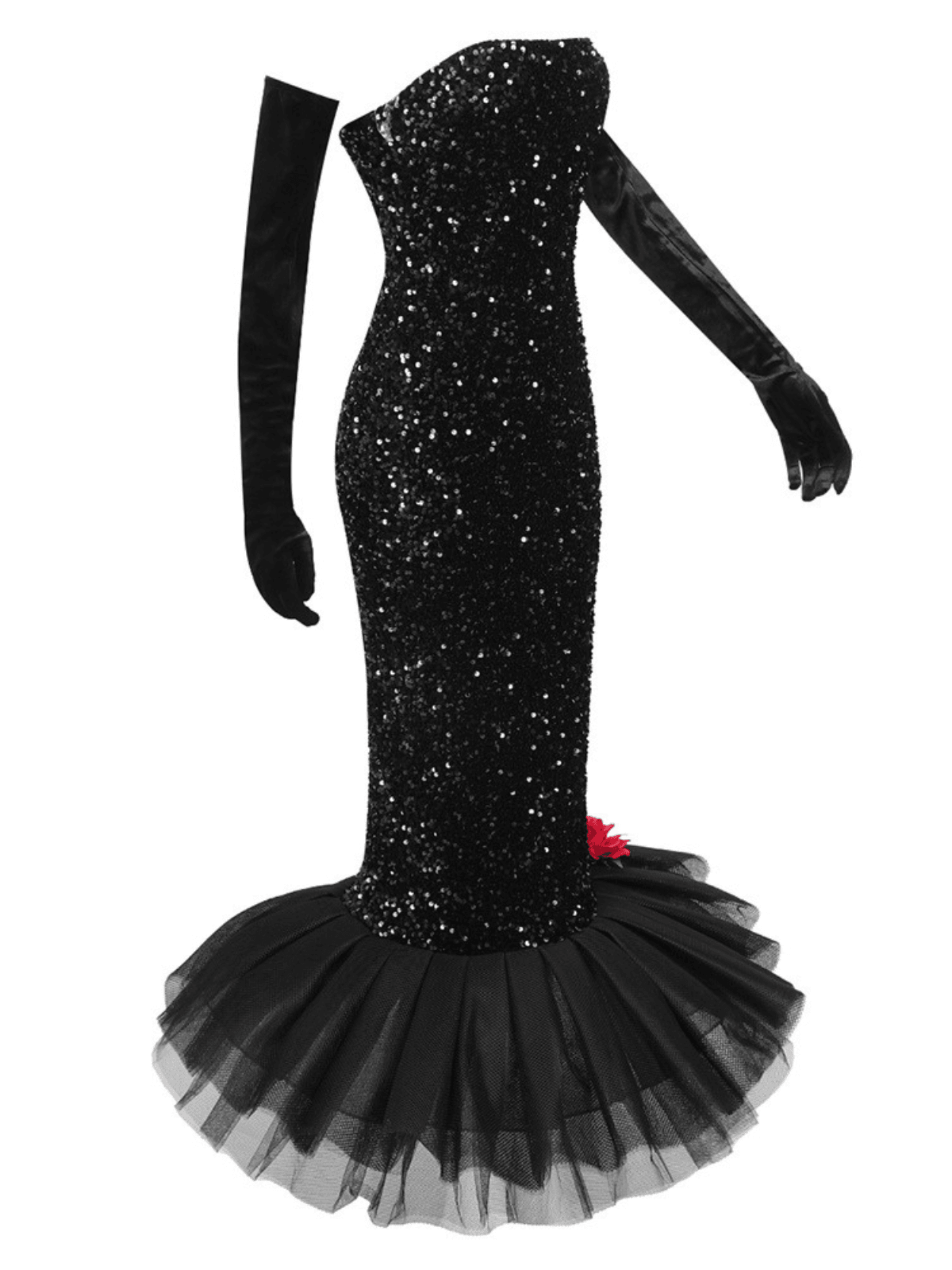 Branson Strapless Mermaid Sequin Dress featuring a flattering silhouette and elegant design, perfect for formal occasions.