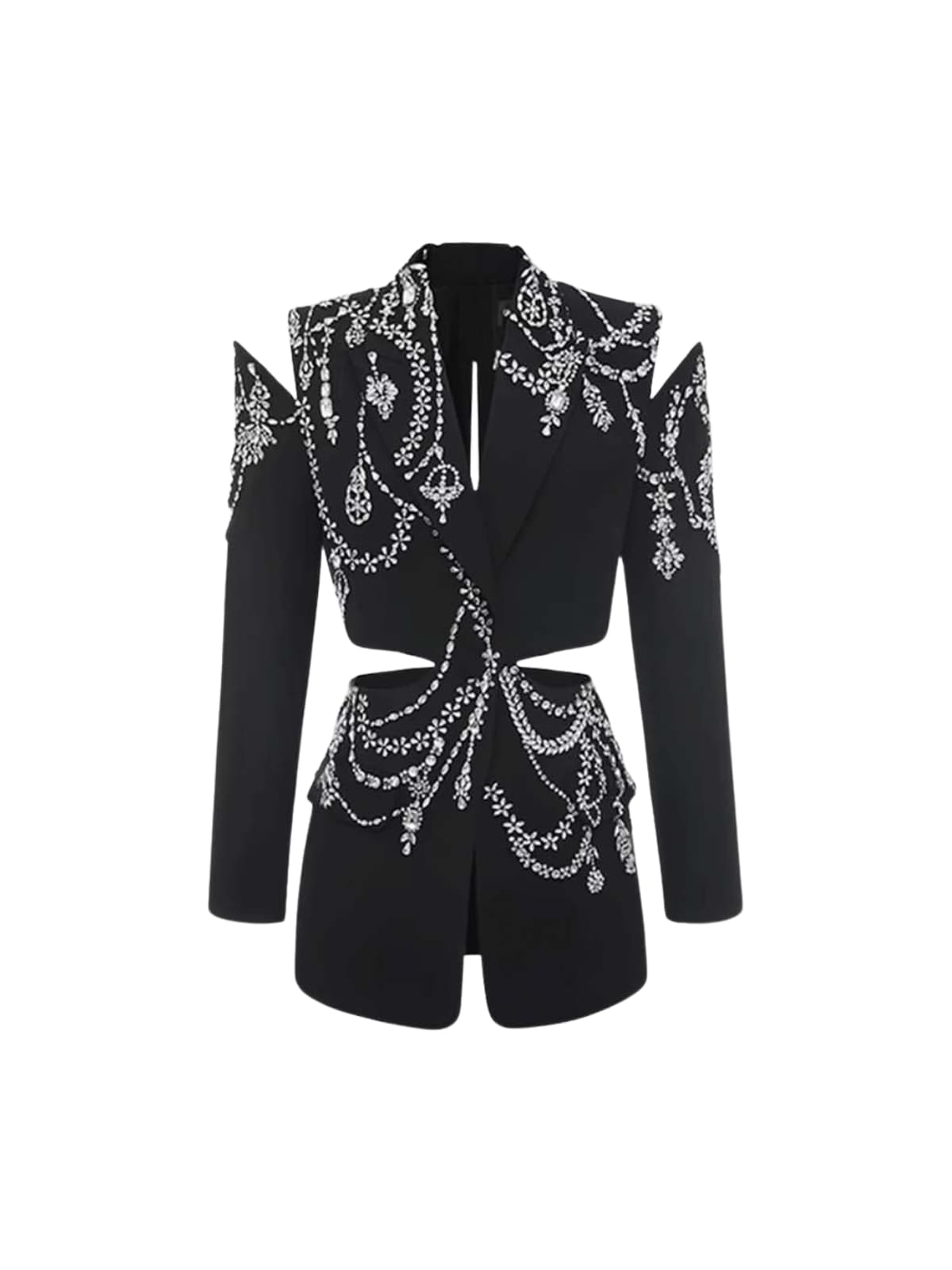 Caldera V Neck Crystal Cutout Blazer