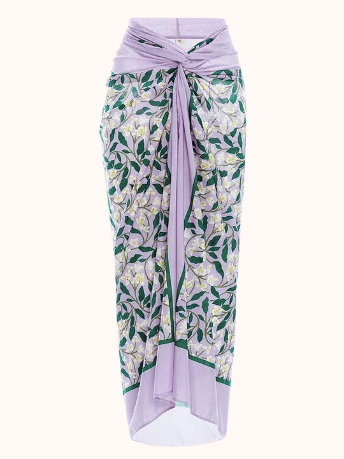 Cally Halterneck Swimwear Two Piece Set in Lilac, perfect for summer fun.
