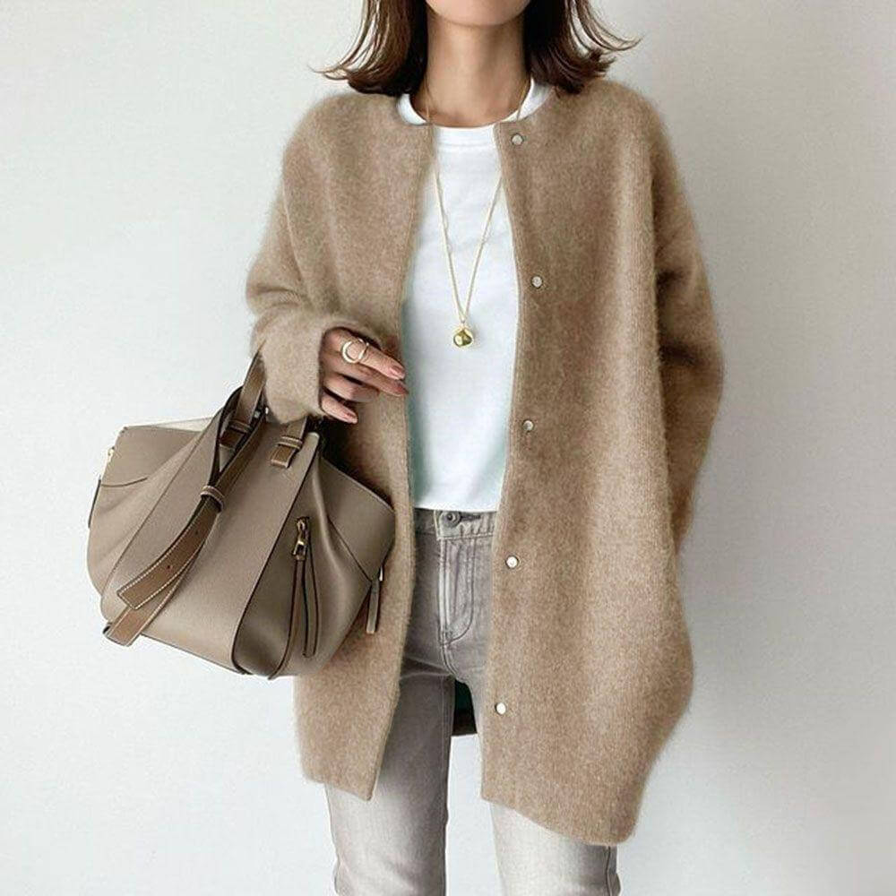 Madeline - Fuzzy Knit Cardigan