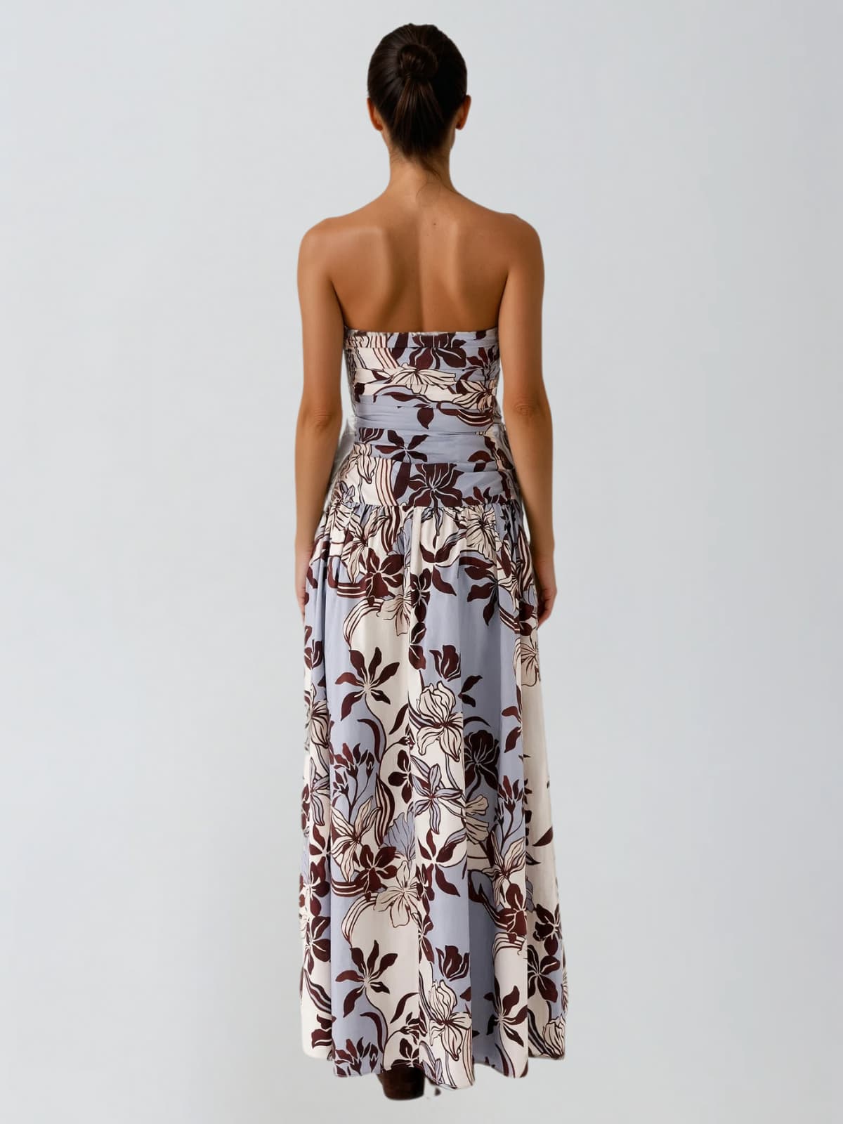 Corren Strapless Floral Maxi Dress