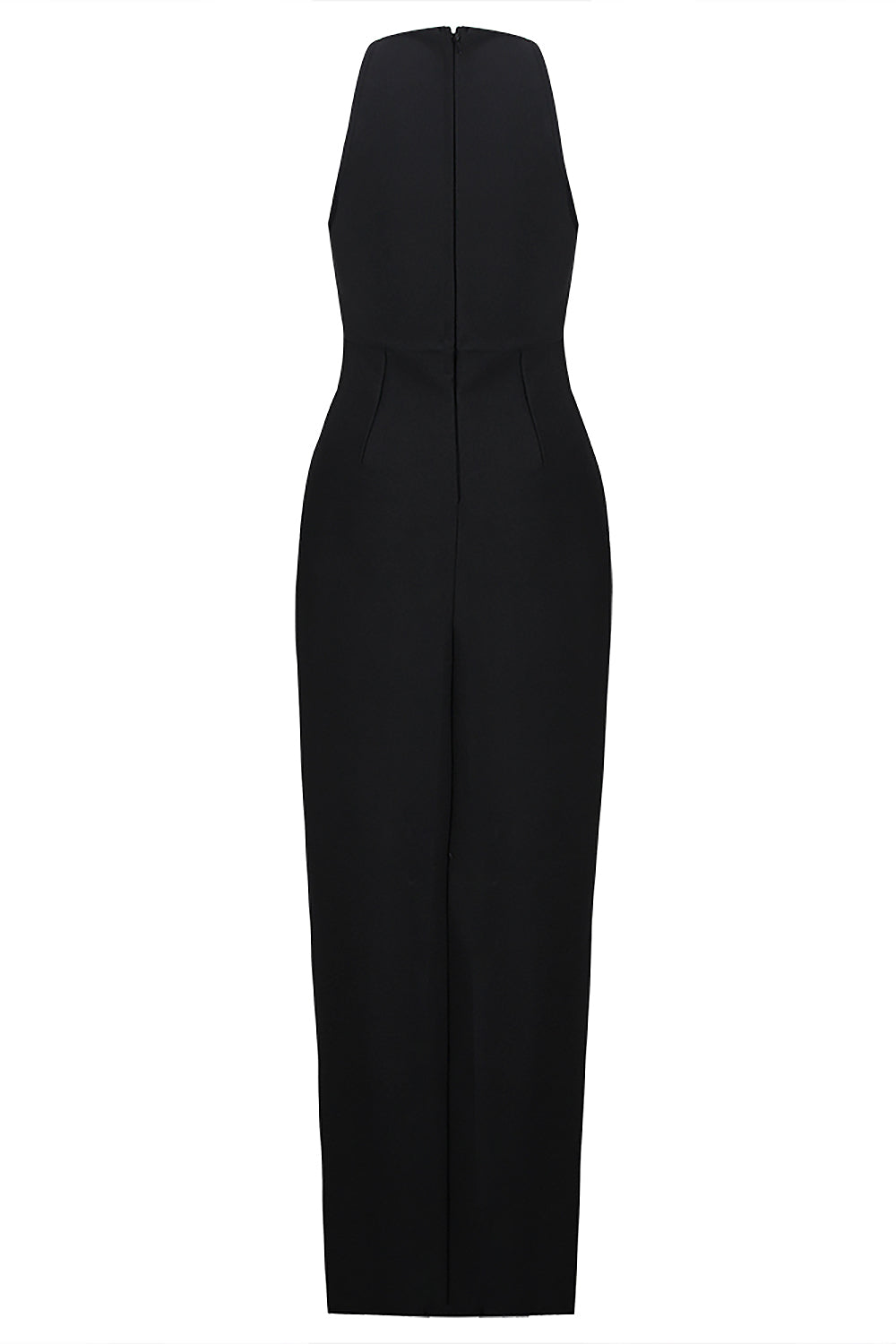 Elegant Strapless Round Neck Mesh Stitching Dress