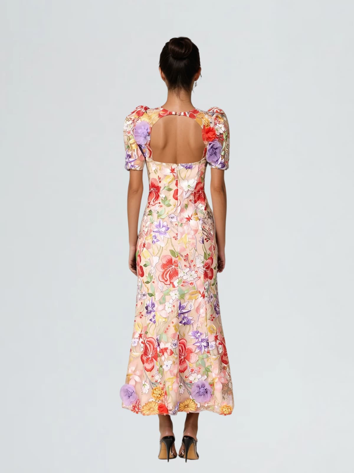 Cyclus Flower Embroidered Midi Dress