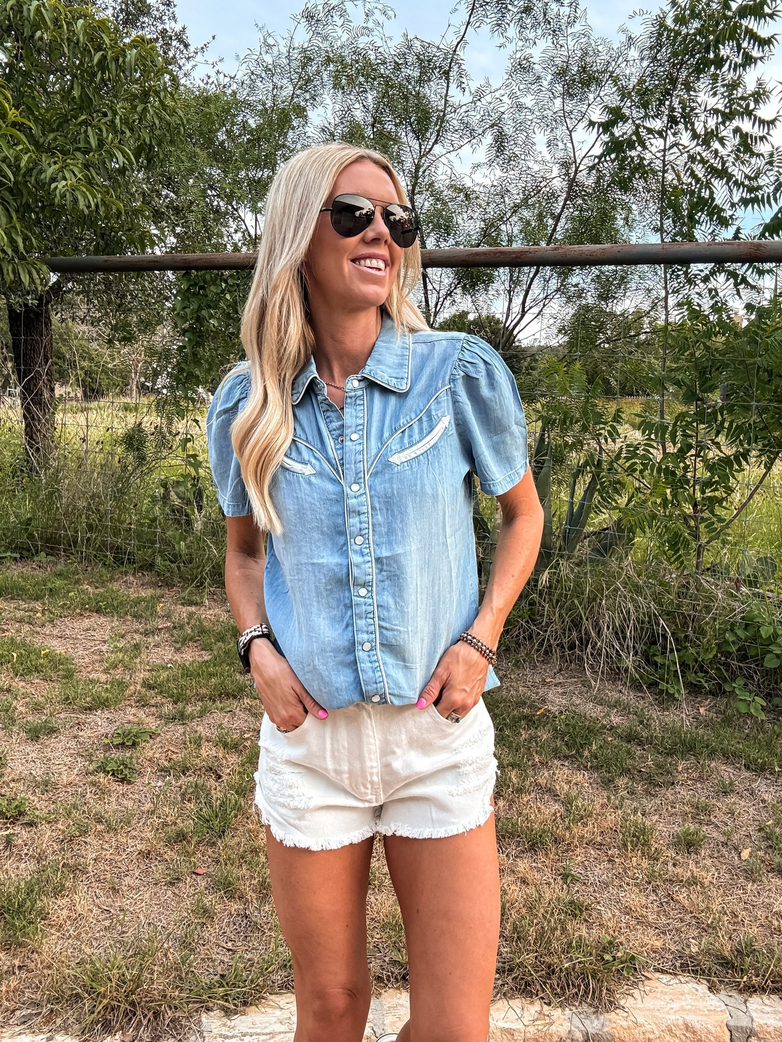 Lily - Western Button Down Shirt