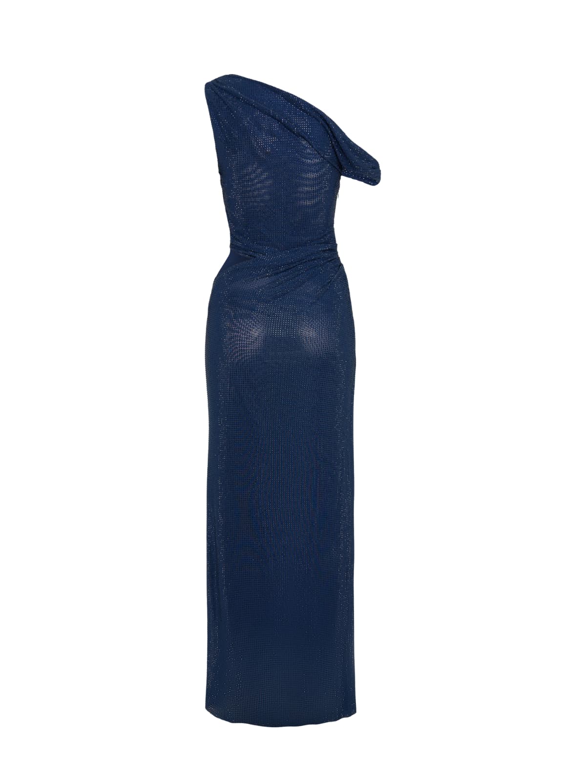 Diopter Cutout Rhinestone Maxi Dress In Navy