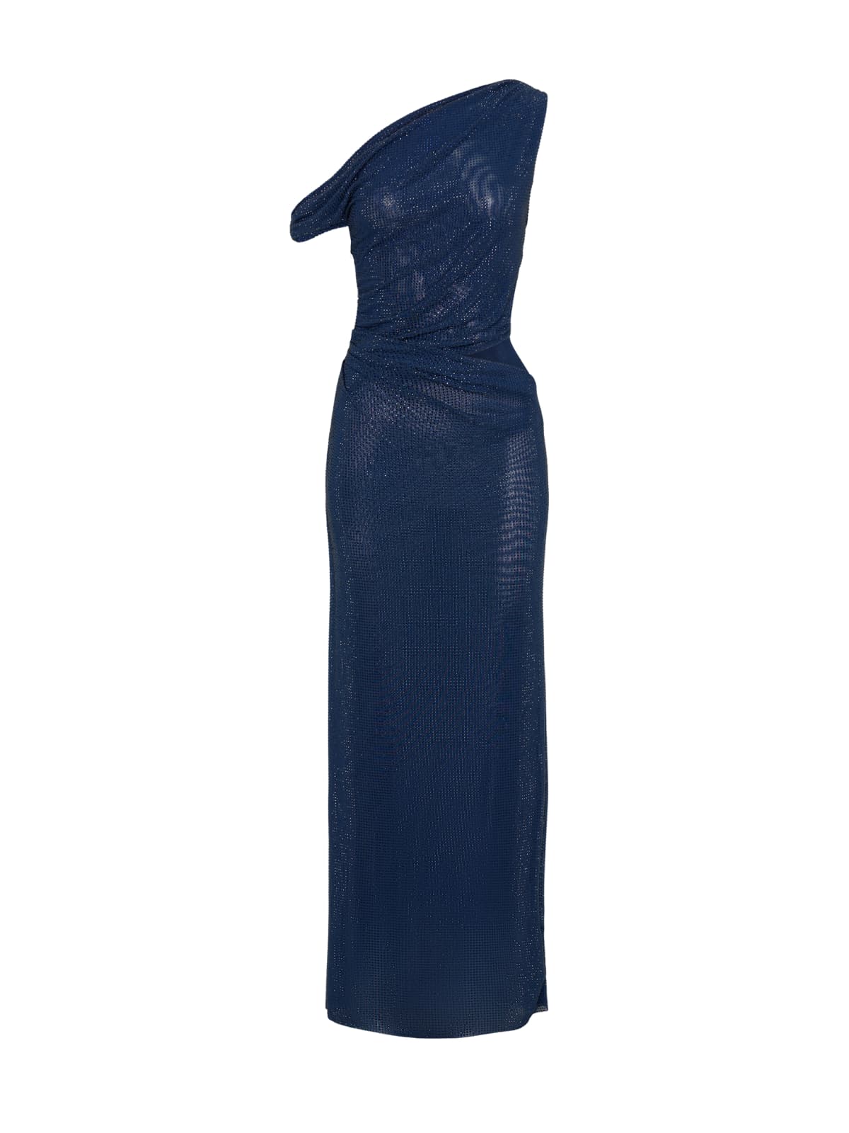 Diopter Cutout Rhinestone Maxi Dress In Navy